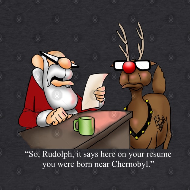 Funny Christmas Holiday Reindeer Cartoon Humor by abbottcartoons